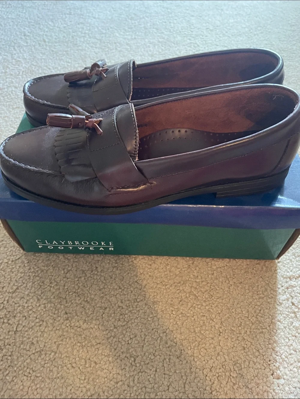 Classic Brown Tassel Leather Loafers - Men